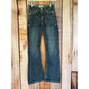 Ariat Girls Bootcut Jeans Western Cowgirl Denim Stretch Rodeo Country Size 8 NWT